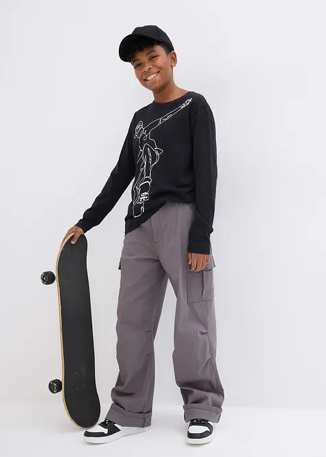 T-shirt manches longues 100% coton, bonprix