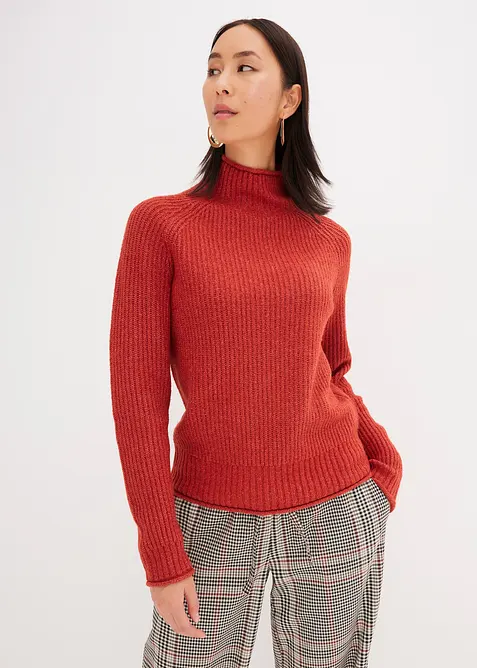 Strickpullover mit Stehkragen, bonprix