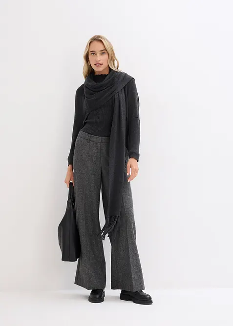 Wollhose mit Fischgratmuster, bonprix