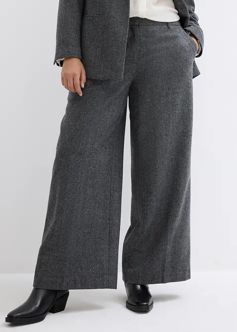 Wollhose mit Fischgratmuster, bonprix