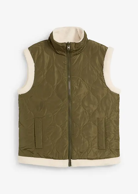 Gilet sans manches réversible en sherpa, bonprix