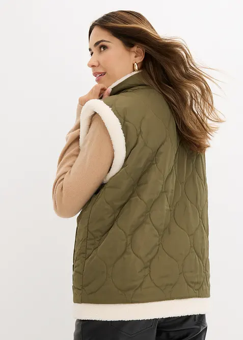 Gilet sans manches réversible en sherpa, bonprix