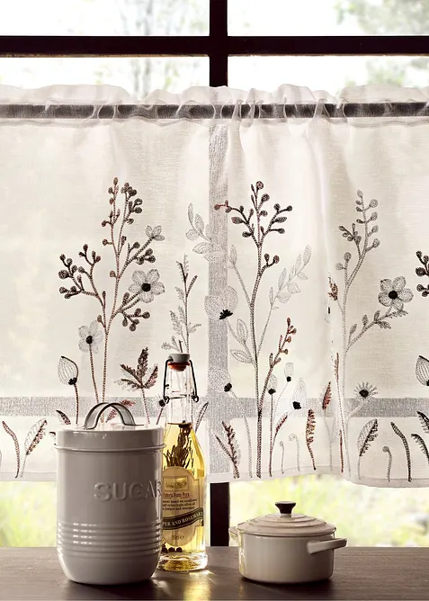 Scheibengardine mit recyceltem Polyester, bonprix