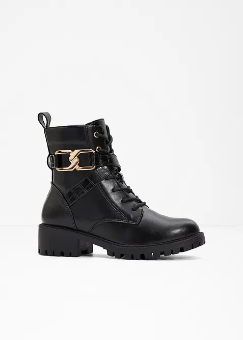 Schnürboots mit Schnalle, bonprix