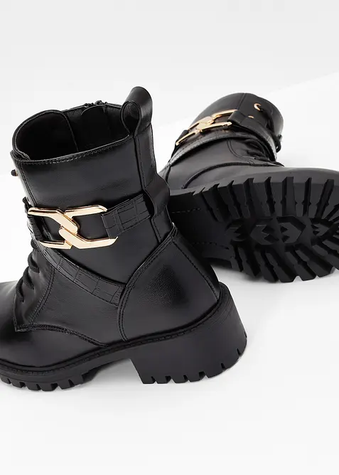 Schnürboots mit Schnalle, bonprix
