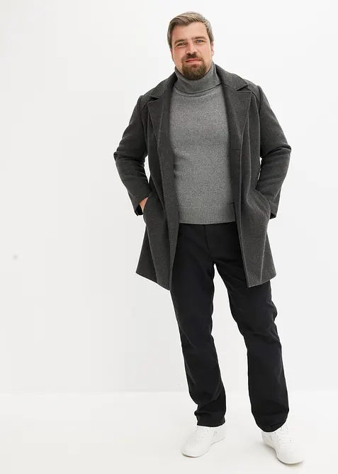 Pull col roulé en coton recyclé majoritaire, Loose Fit, bonprix