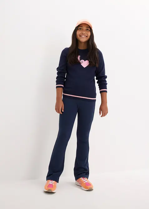 Ausgestellte Jerseyhose mit angerauter Innenseite, bonprix