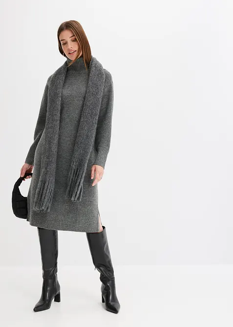 Robe pull fendue sur le côté, bonprix