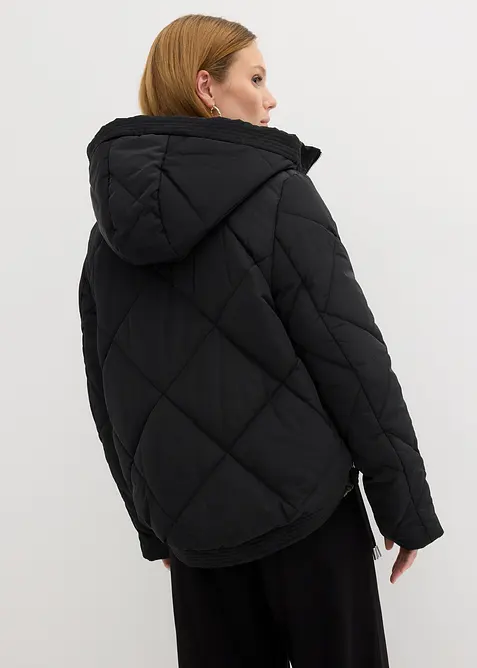 Kurze Steppjacke mit Futter in Kontrastfarbe, bonprix
