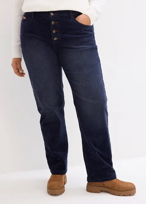 Stretch-Cordhose, Wide, bonprix