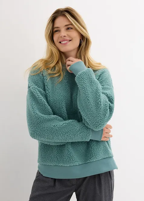 Pull en maille sherpa, bonprix