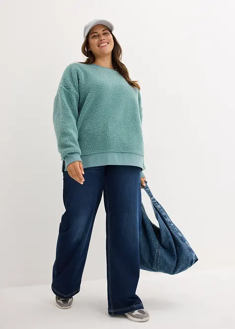 Pull en maille sherpa, bonprix
