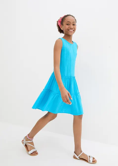 Midikleid aus luftigem Musselin, bonprix