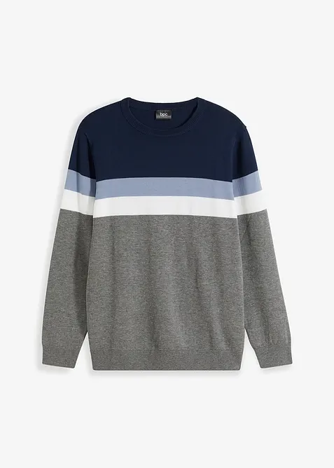 Pull en fine maille 100% coton, bonprix