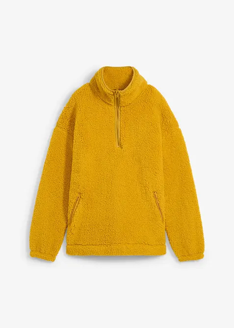 Fleeceshirt mit Stehkragen, bonprix