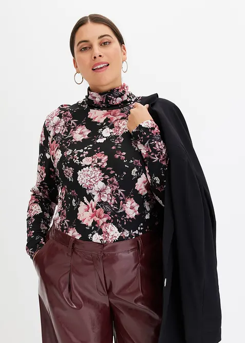 T-shirt manches longues en viscose douce et extensible, bonprix