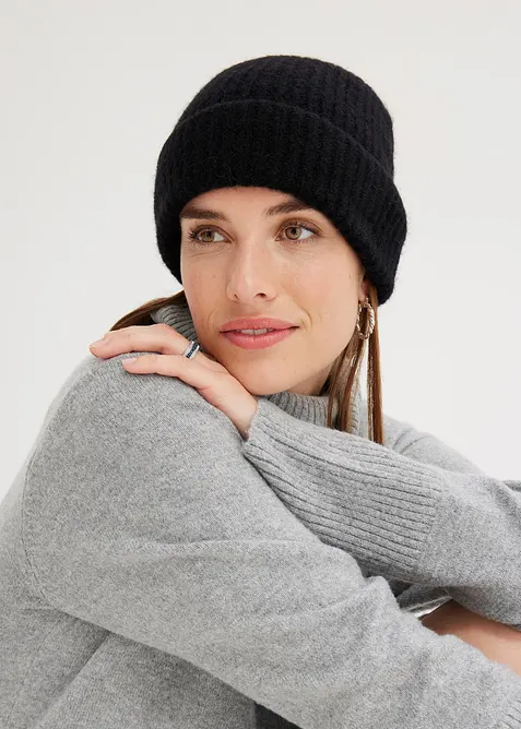 Bonnet en laine d&rsquo;alpaga m&eacute;lang&eacute;e, bonprix