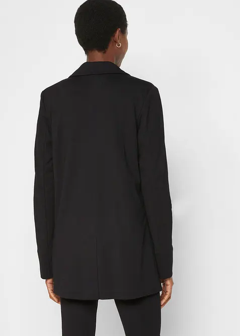 Blazer long en maille Milano de viscose mélangée, bonprix