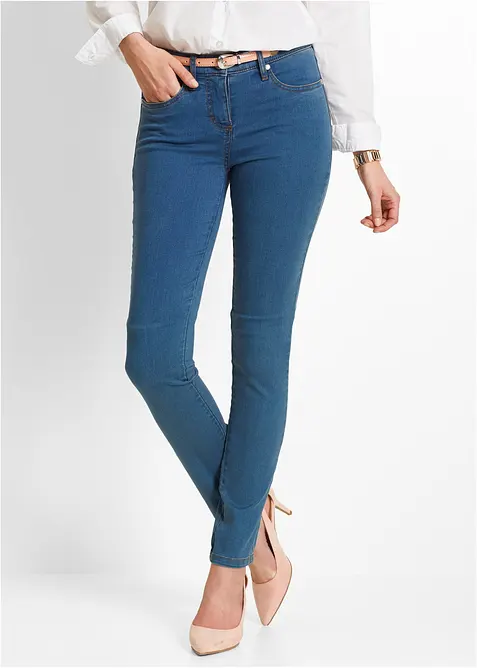 Slim-Fit-Jeans Mid Waist, Super Stretch, bonprix