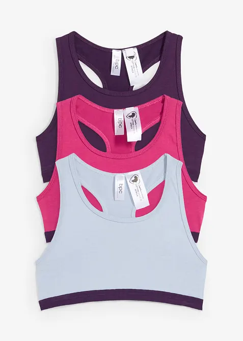 Lot de 5 brassières en coton extensible, bonprix