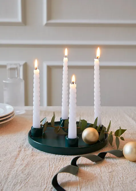 Lot de 6 bougies torsad&eacute;es, bonprix