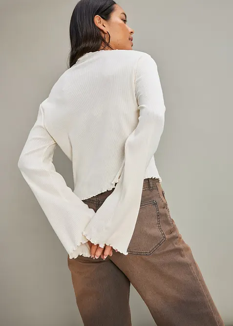 Rippshirt aus reiner Baumwolle, bonprix