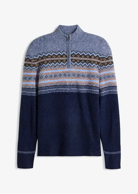Norweger-Pullover mit Stehkragen, bonprix