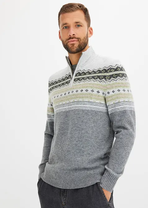 Pull norvégien à col montant, bonprix