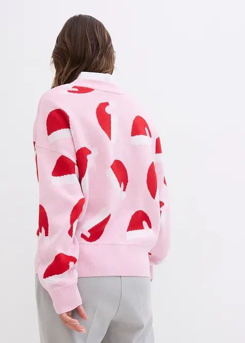 Pull de No&euml;l &agrave; col rond, oversize, bonprix