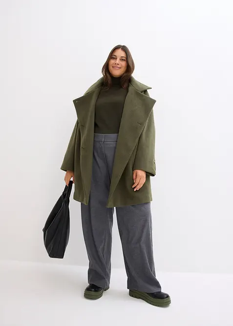 Pull col roul&eacute; basique, bonprix