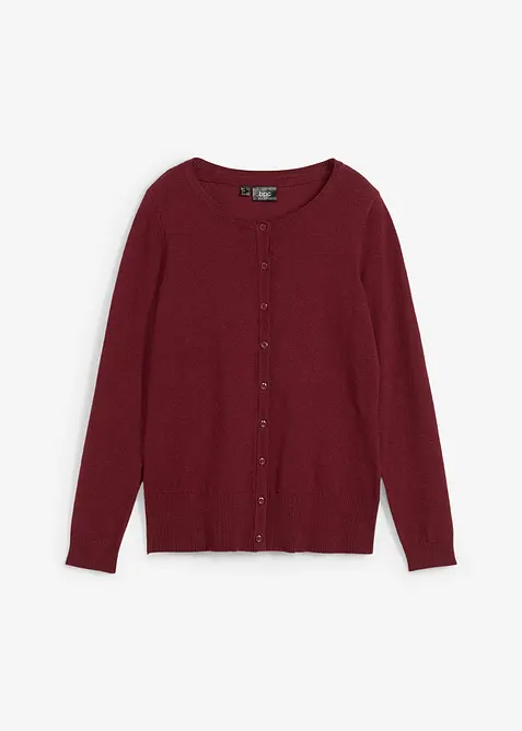 Basic Feinstrickjacke mit recycelter Baumwolle, bonprix