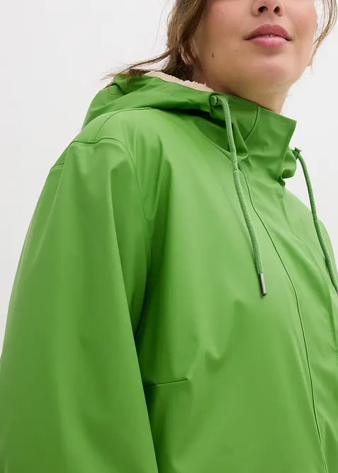 Veste de pluie avec doublure peluche en mati&egrave;re imperm&eacute;able, bonprix