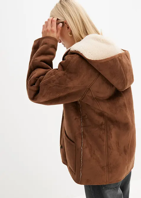 Veste en sherpa à capuche, bonprix