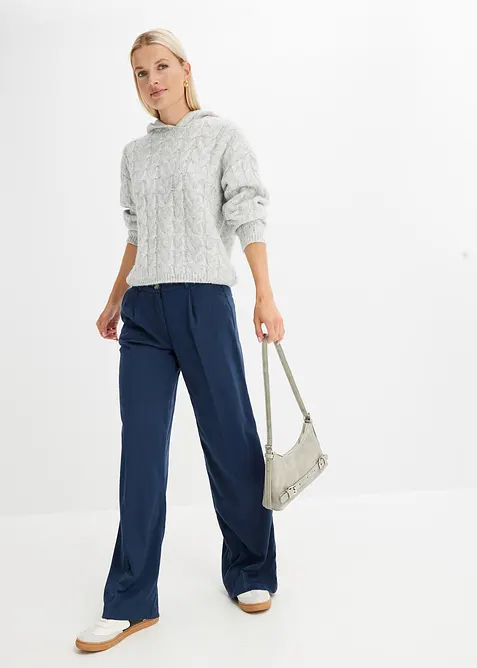 Grobstrick-Pullover aus weichem Woll-Mix, bonprix