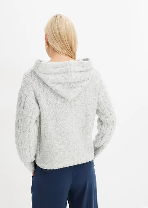 Grobstrick-Pullover aus weichem Woll-Mix, bonprix