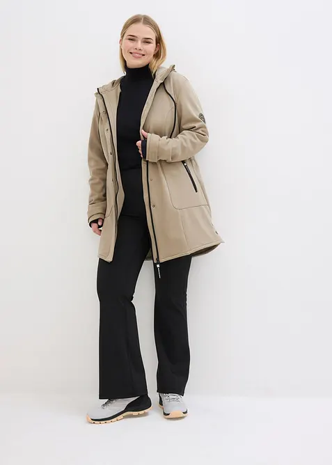 Super Stretch Softshell-Parka, wasserabweisend, bonprix
