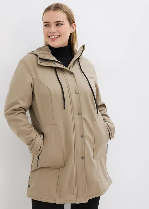 Super Stretch Softshell-Parka, wasserabweisend, bonprix
