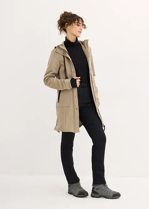Super Stretch Softshell-Parka, wasserabweisend, bonprix