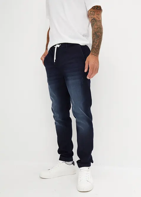 Regular Fit Jeans-Jogger mit Komfortbund, Straight, bonprix