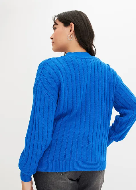 Kurze Ripp-Strickjacke, bonprix