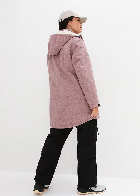 wasserdichte Funktions-Outdoor-Longjacke mit Teddyfleece, bonprix