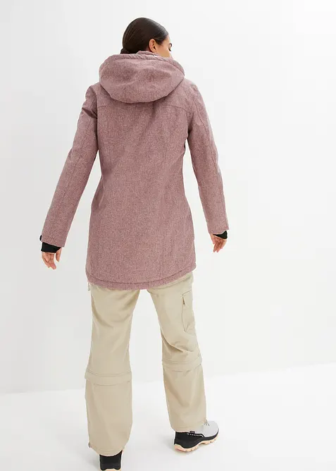 wasserdichte Funktions-Outdoor-Longjacke mit Teddyfleece, bonprix