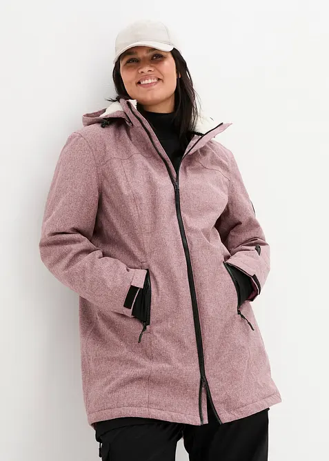 wasserdichte Funktions-Outdoor-Longjacke mit Teddyfleece, bonprix