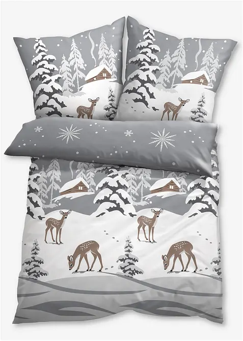 Bettw&auml;sche mit Rehdesign, bonprix