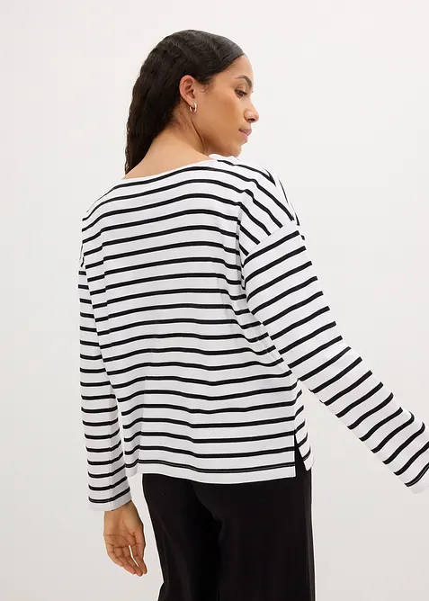 Langarmshirt aus reiner Bio-Baumwolle, (2er Pack), bonprix