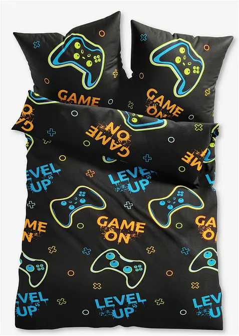 Parure de lit avec imprimé gamer, bonprix