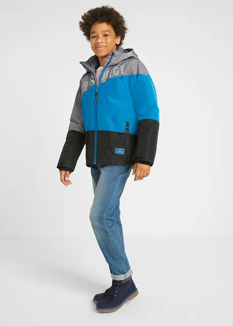 Veste d’hiver à capuche, bandes color-block, bonprix
