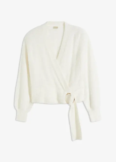 Wickelpullover mit Accessoire, bonprix