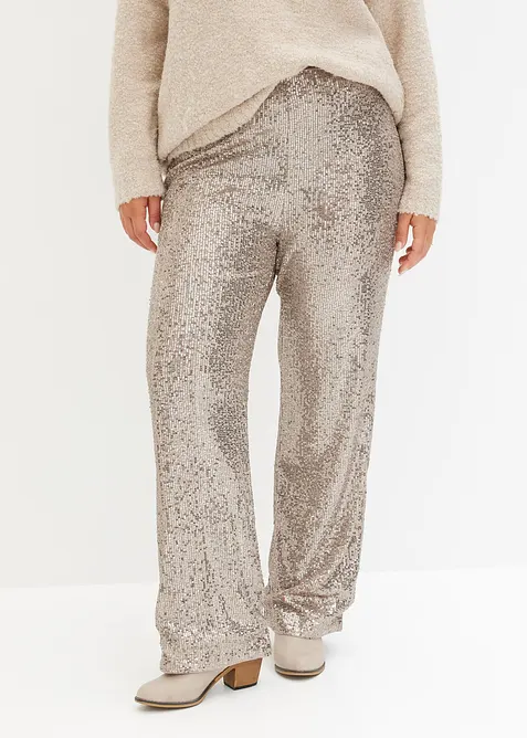 Jersey-Hose mit Pailletten, bonprix