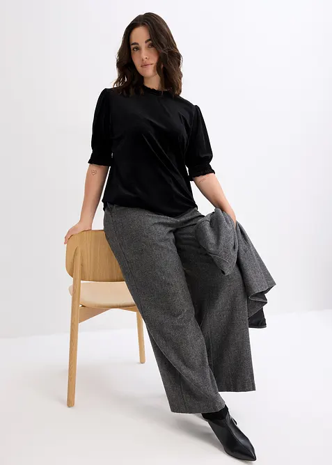 Shirt aus softem Samt, bonprix